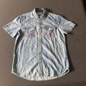 True Religion Button Up Denim Shirt